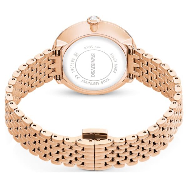 Matrix tennis 7-link watch Swiss Made, Metal bracelet, Rose gold tone, Rose gold-tone finish - Image 4