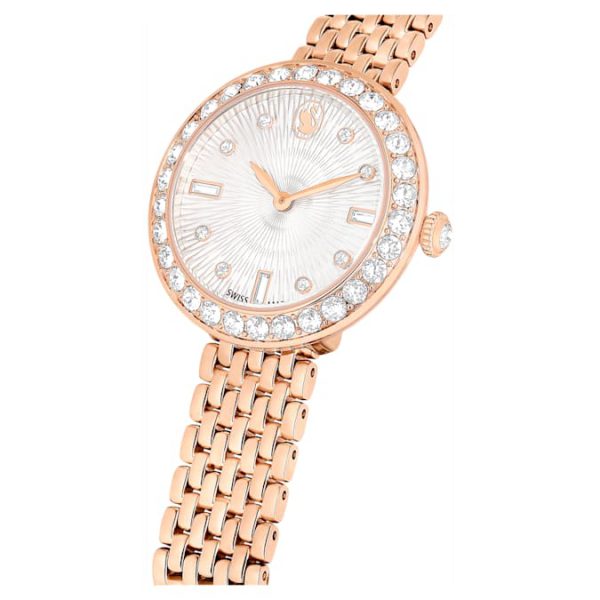 Matrix tennis 7-link watch Swiss Made, Metal bracelet, Rose gold tone, Rose gold-tone finish - Image 5