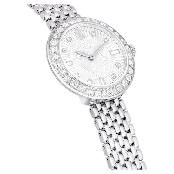 Matrix tennis 7-link watch Swiss Made, Metal bracelet, Silver tone, Stainless steel - Image 6