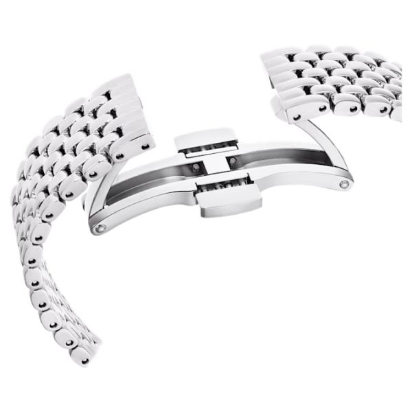 Matrix tennis 7-link watch Swiss Made, Metal bracelet, Silver tone, Stainless steel - Image 8