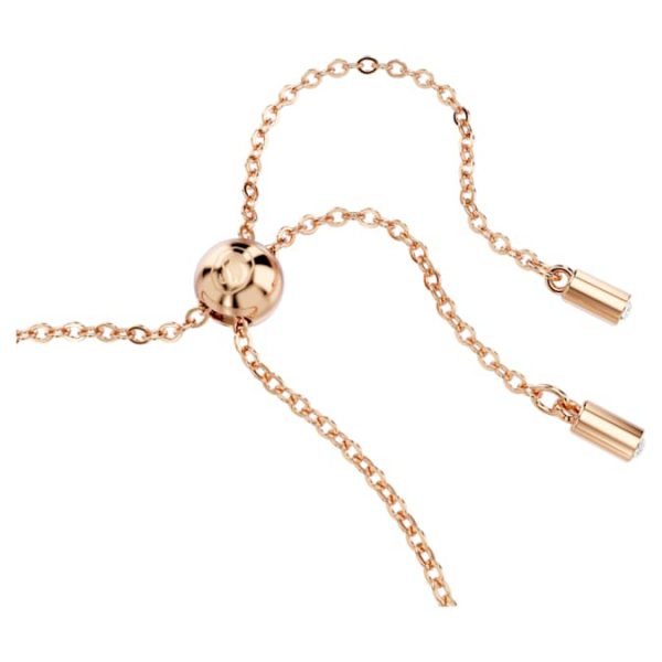 Matrix Tennis bracelet Mixed cuts, White, Rose gold-tone plated - Image 4