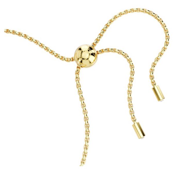Matrix Tennis bracelet Pear cut, Pink, Gold-tone plated - Image 4
