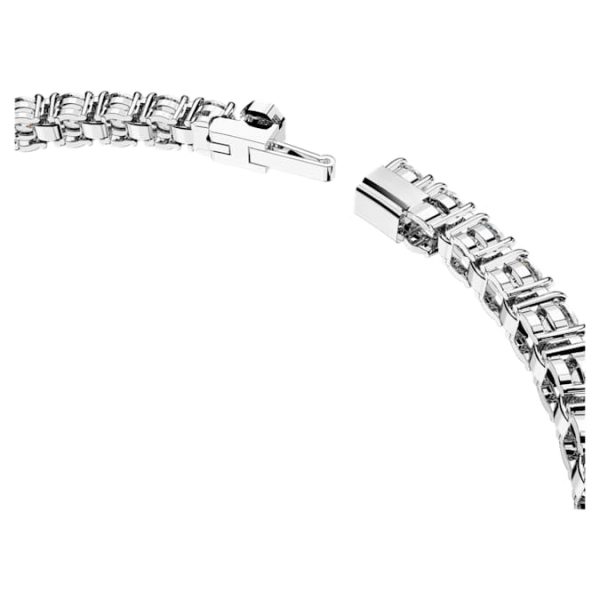Matrix Tennis bracelet Round cut, White, Rhodium plated - Image 4