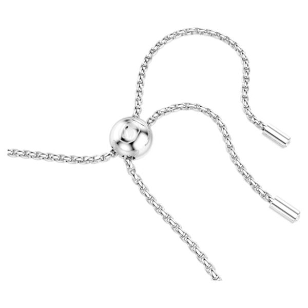 Matrix Tennis bracelet Round cut, White, Rhodium plated - Image 4
