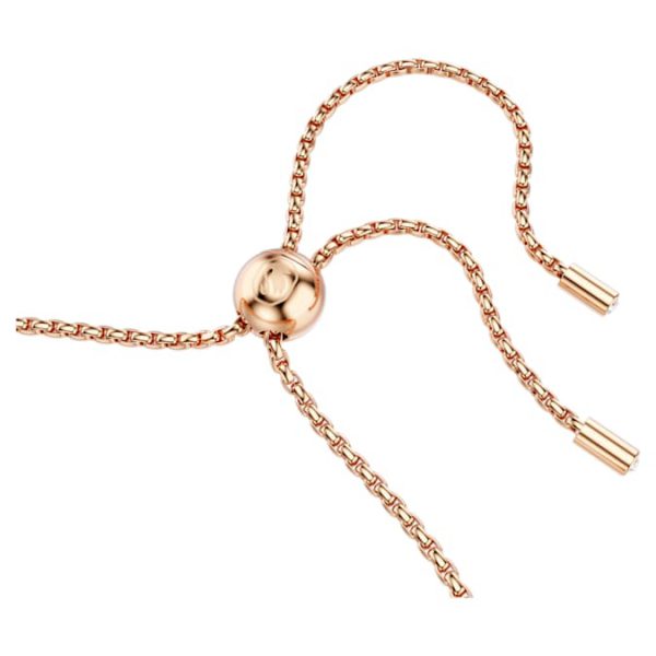 Matrix Tennis bracelet Round cut, White, Rose gold-tone plated - Image 4