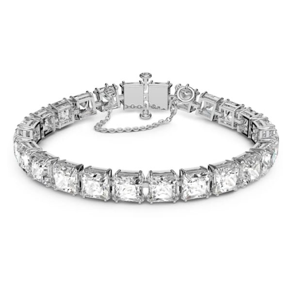 Matrix Tennis bracelet White, Rhodium plated - Image 2