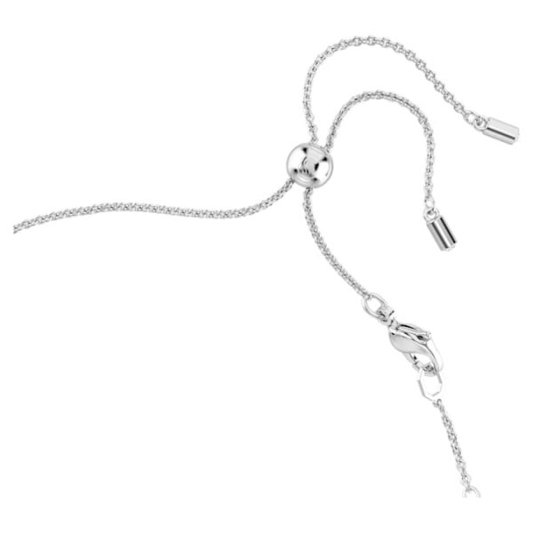 Matrix Tennis choker Round cut, White, Rhodium plated - Image 4