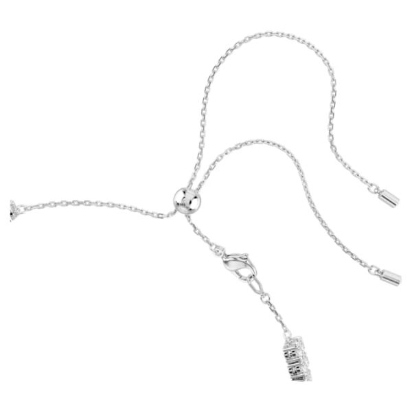Matrix Tennis choker Round cut, White, Rhodium plated - Image 4