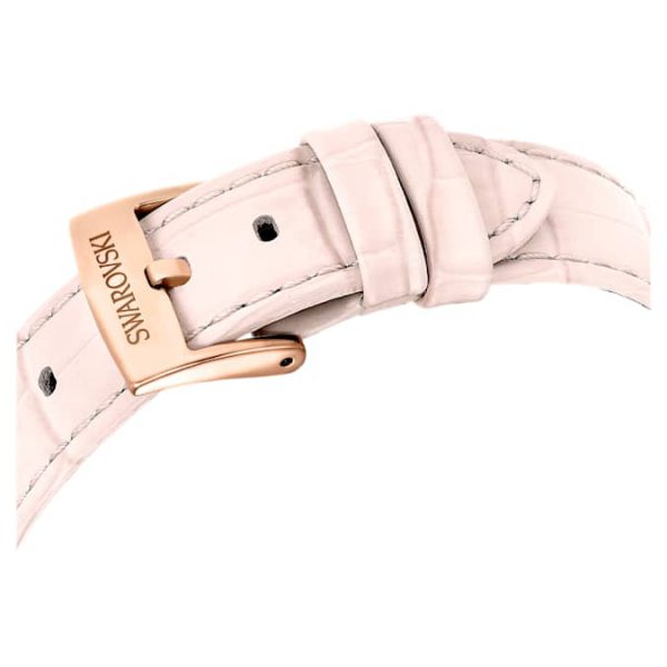 Matrix tennis chrono watch Swiss Made, Leather strap, Pink, Rose gold-tone finish - Image 8