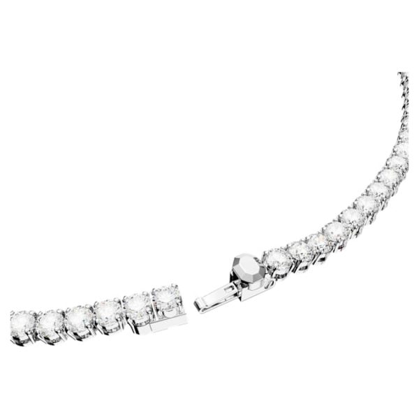 Matrix Tennis set Round cut, White, Rhodium plated - Image 4