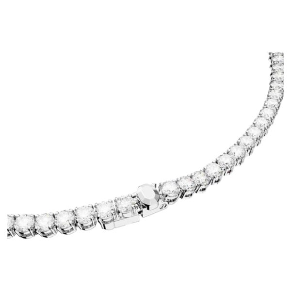 Matrix Tennis set Round cut, White, Rhodium plated - Image 5