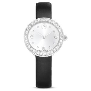 Matrix tennis watch Swiss Made, Leather strap, Black, Stainless Steel