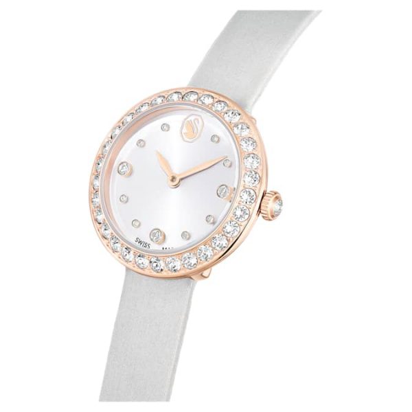 Matrix tennis watch Swiss Made, Leather strap, Gray, Rose gold-tone finish - Image 4