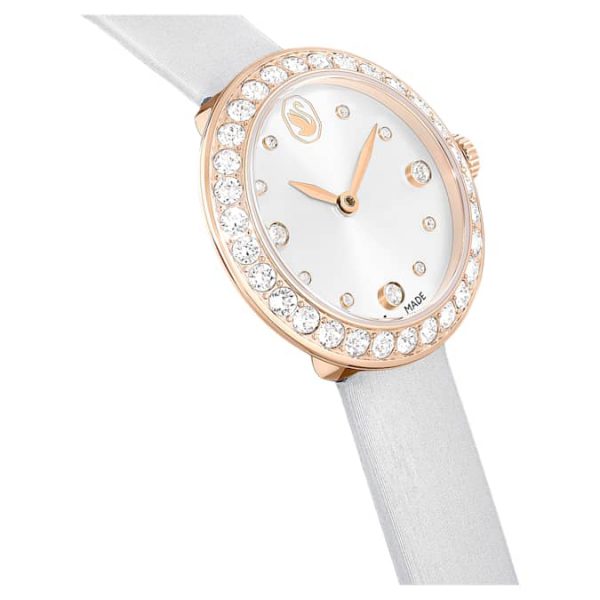 Matrix tennis watch Swiss Made, Leather strap, Gray, Rose gold-tone finish - Image 5