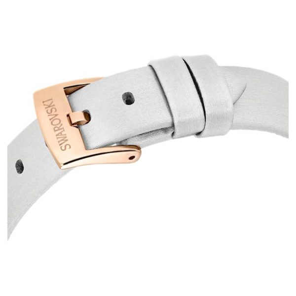 Matrix tennis watch Swiss Made, Leather strap, Gray, Rose gold-tone finish - Image 7
