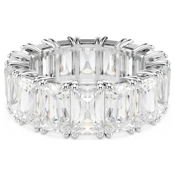 Matrix Vittore ring Baguette cut, White, Rhodium plated - Image 2