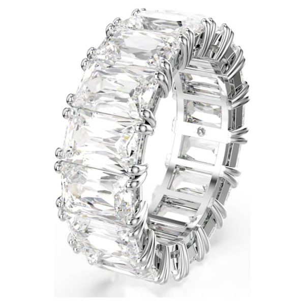 Matrix Vittore ring Baguette cut, White, Rhodium plated - Image 3