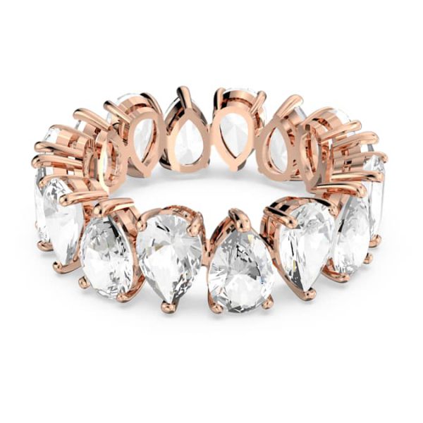 Matrix Vittore ring Drop cut, White, Rose gold-tone plated - Image 2