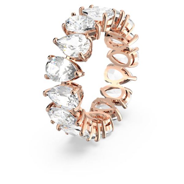 Matrix Vittore ring Drop cut, White, Rose gold-tone plated - Image 3