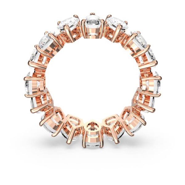Matrix Vittore ring Drop cut, White, Rose gold-tone plated - Image 5