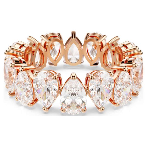 Matrix Vittore ring Pear cut, White, Rose gold-tone finish - Image 2