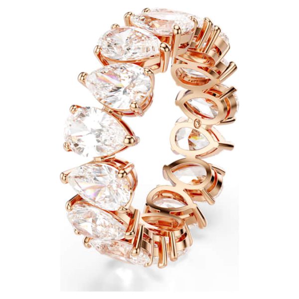 Matrix Vittore ring Pear cut, White, Rose gold-tone finish - Image 3