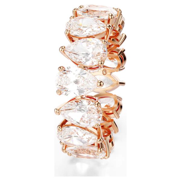 Matrix Vittore ring Pear cut, White, Rose gold-tone finish - Image 4