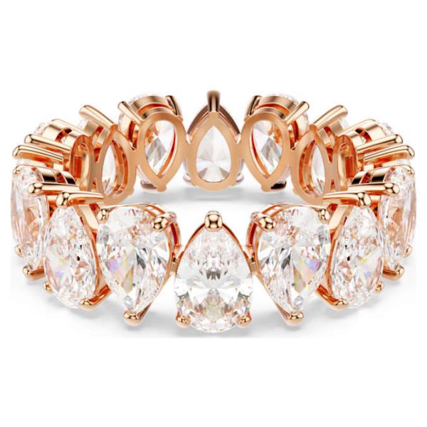 Matrix Vittore ring Pear cut, White, Rose gold-tone finish - Image 7
