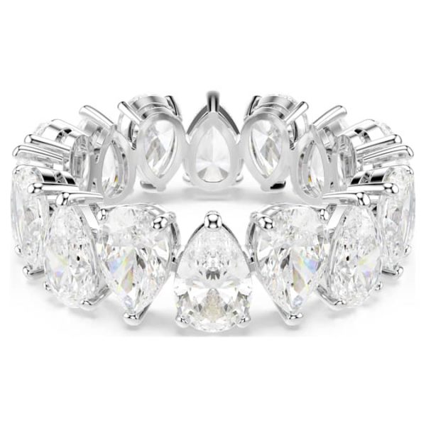 Matrix Vittore ring Pear cut, White, Silver-tone finish - Image 2