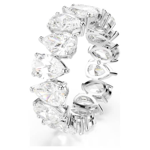 Matrix Vittore ring Pear cut, White, Silver-tone finish - Image 3