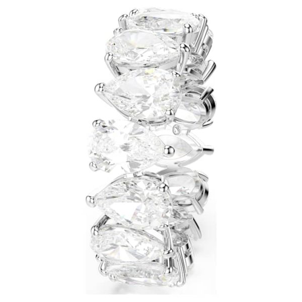 Matrix Vittore ring Pear cut, White, Silver-tone finish - Image 4