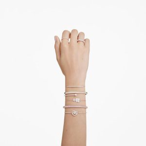 Matrix Vittore ring Round cut, White, Rose gold-tone plated