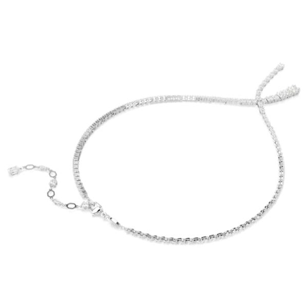 Matrix Y necklace Mixed cuts, White, Rhodium plated - Image 5