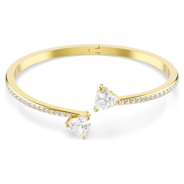 Mesmera bangle Heart, White, Gold-tone plated - Image 2