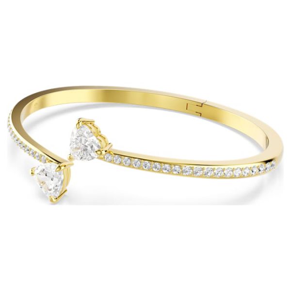 Mesmera bangle Heart, White, Gold-tone plated - Image 3