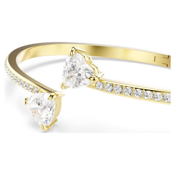 Mesmera bangle Heart, White, Gold-tone plated - Image 5
