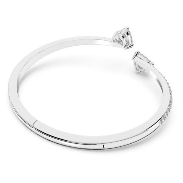 Mesmera bangle Heart, White, Rhodium plated - Image 5