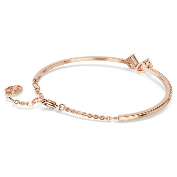 Mesmera bangle Mixed cuts, White, Rose gold-tone plated - Image 6