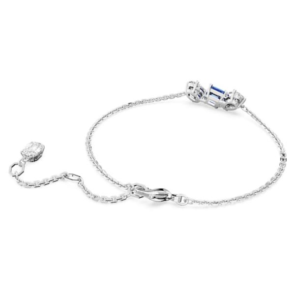 Mesmera bracelet Mixed cuts, Blue, Rhodium plated - Image 5