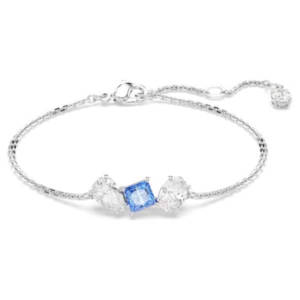 Mesmera bracelet Mixed cuts, Blue, Rhodium plated - Image 6