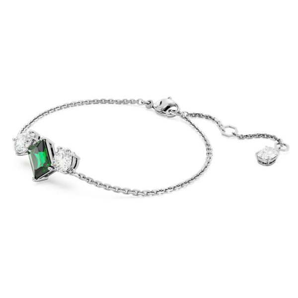 Mesmera bracelet Mixed cuts, Green, Rhodium plated - Image 3