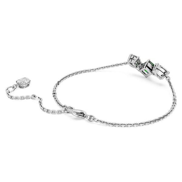 Mesmera bracelet Mixed cuts, Green, Rhodium plated - Image 5