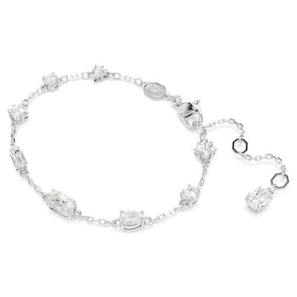 Mesmera bracelet Mixed cuts, Scattered design, White, Rhodium plated - Image 3