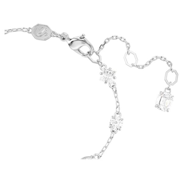 Mesmera bracelet Mixed cuts, Scattered design, White, Rhodium plated - Image 4