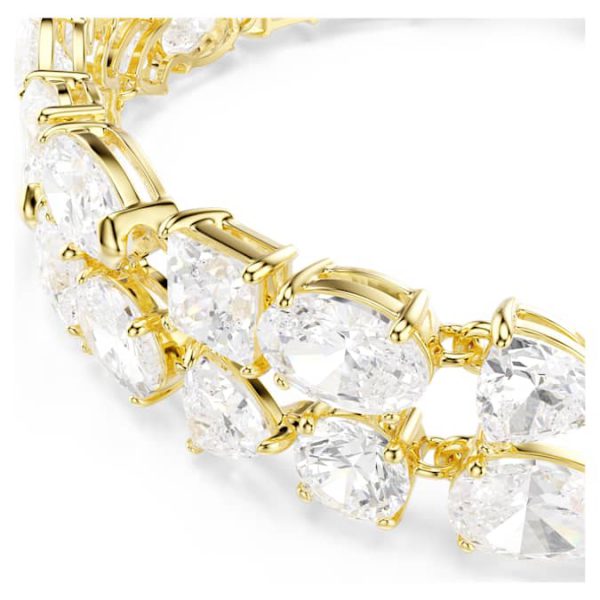 Mesmera bracelet Mixed cuts, White, Gold-tone plated - Image 5