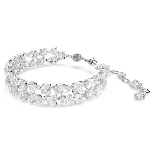 Mesmera bracelet Mixed cuts, White, Rhodium plated - Image 3