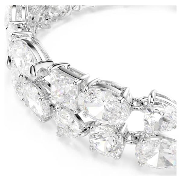 Mesmera bracelet Mixed cuts, White, Rhodium plated - Image 5