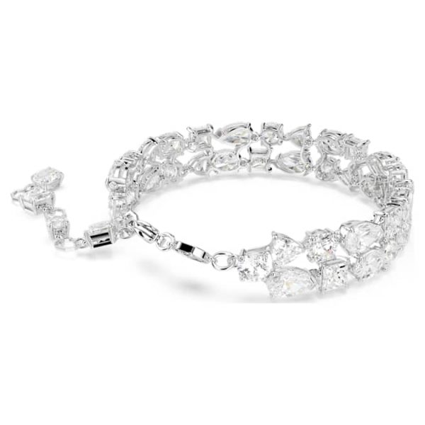 Mesmera bracelet Mixed cuts, White, Rhodium plated - Image 6