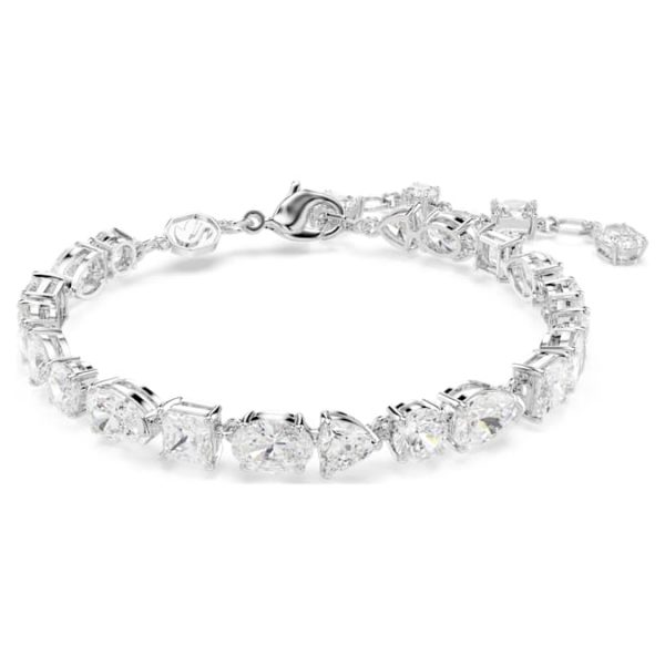 Mesmera bracelet Mixed cuts, White, Rhodium plated - Image 2