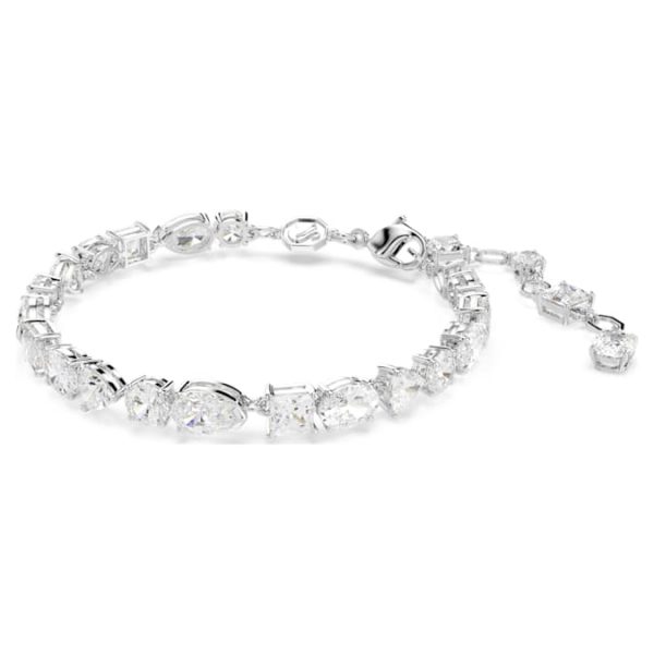 Mesmera bracelet Mixed cuts, White, Rhodium plated - Image 3